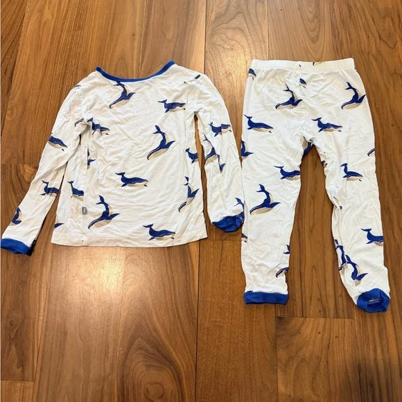Kyte baby pajamas lot of 2 jade and whales size 3T - Picture 2 of 5